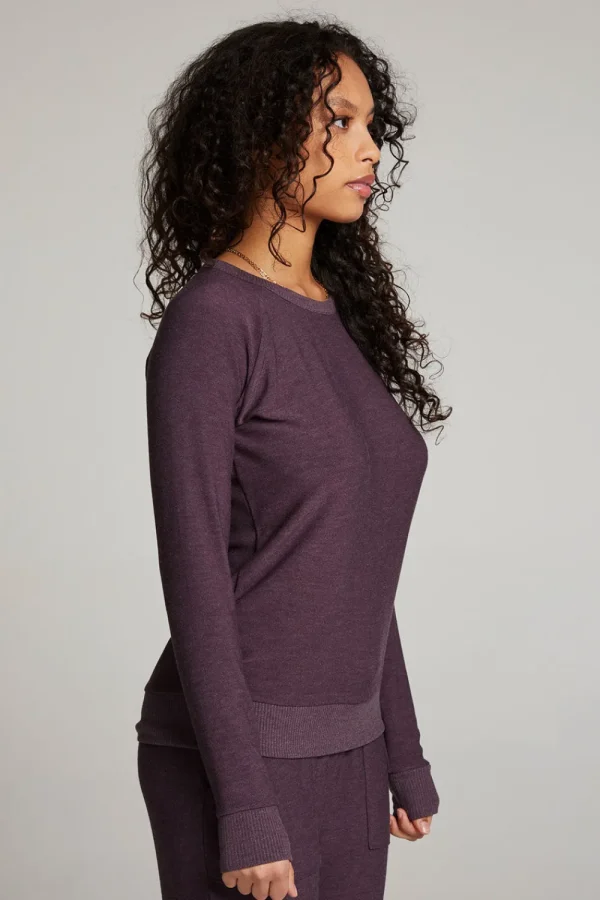 New Plum Perfect Long Sleeve Raglan Pullover Women Loungewear | Tops