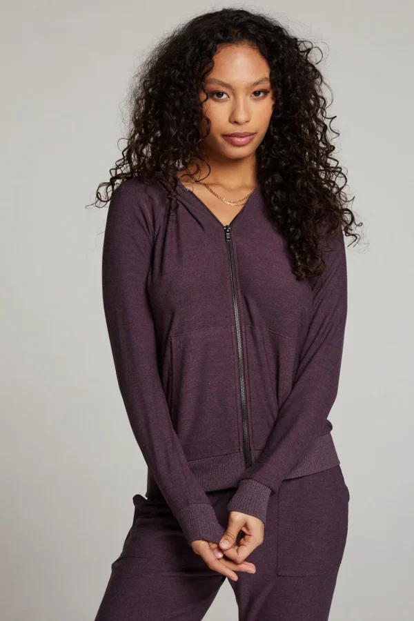 Online Plum Perfect Long Sleeve Raglan Zip Up Hoodie Women Outerwear | Loungewear