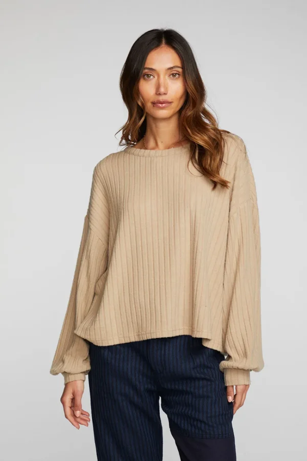 Sale Poor Boy Rib Long Sleeve Tee Women Loungewear | Tops