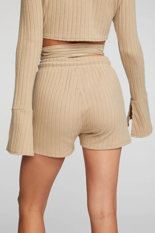 Store Poor Boy Rib Shorts With Shoestring Tie Women Loungewear | Bottoms