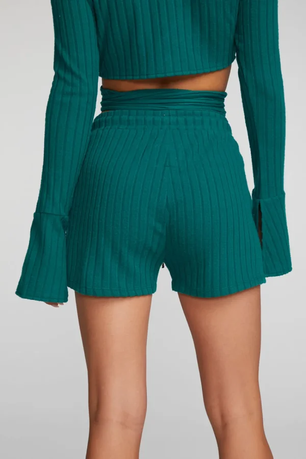 Store Poor Boy Rib Shorts With Shoestring Tie Women Loungewear | Bottoms