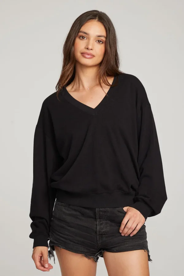 Shop Poppy Black Pullover Women Outerwear | Loungewear