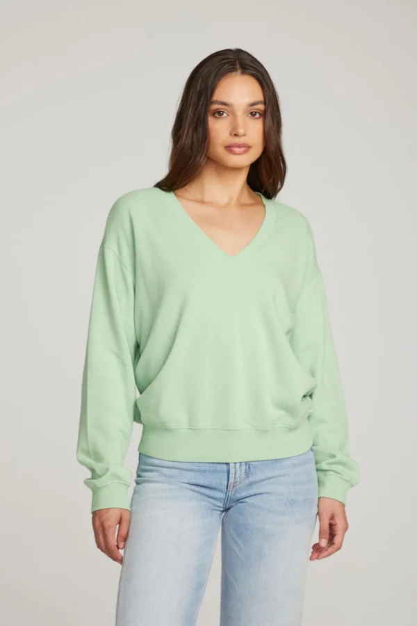 Best Sale Poppy Quiet Green Pullover Women Outerwear | Loungewear