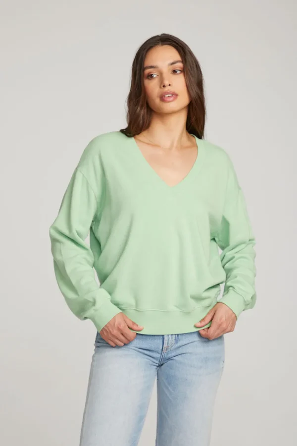 Best Sale Poppy Quiet Green Pullover Women Outerwear | Loungewear