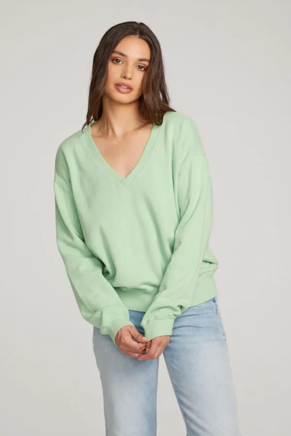 Best Sale Poppy Quiet Green Pullover Women Outerwear | Loungewear