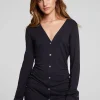 Outlet Priscilla Licorice Long Sleeve Women Loungewear | Tops