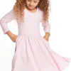 Store Puff Girls Long Sleeve Ribbon Dress With Twirl Skirt Kids Girls