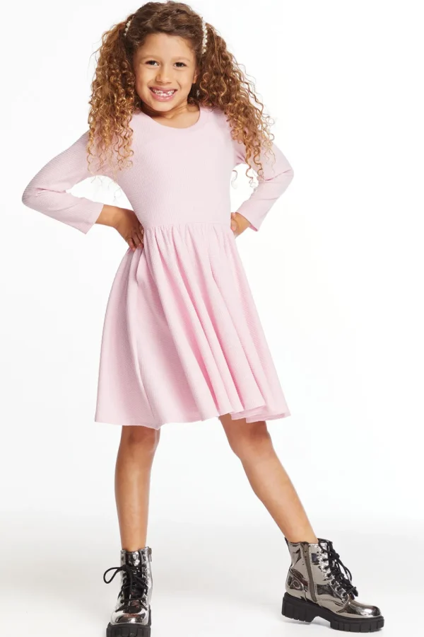 Store Puff Girls Long Sleeve Ribbon Dress With Twirl Skirt Kids Girls