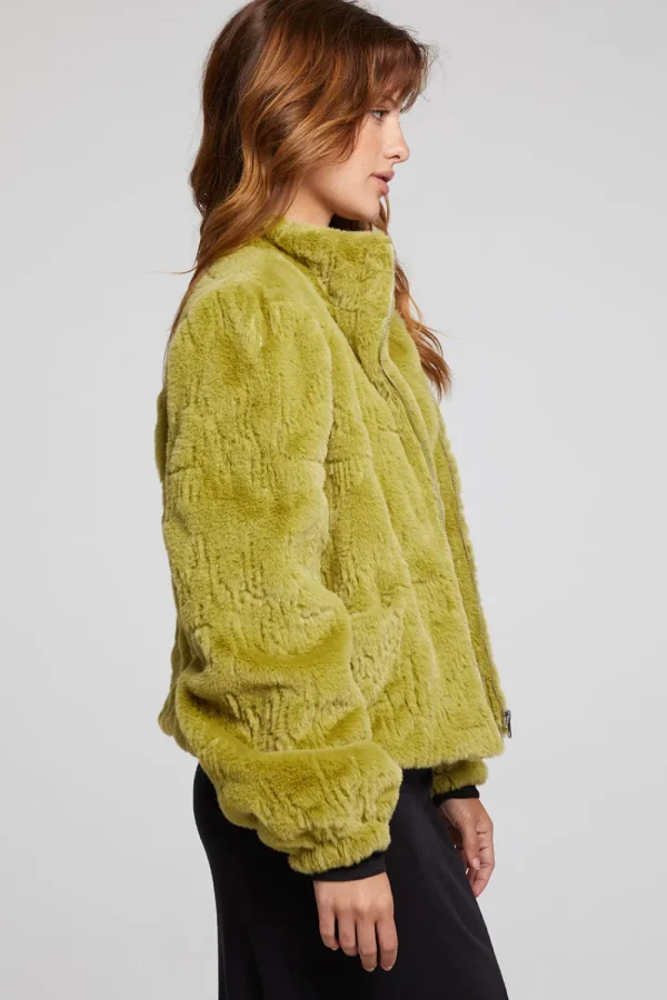 Flash Sale Puff Sleeve Green Olive Jacket Women Outerwear | Loungewear