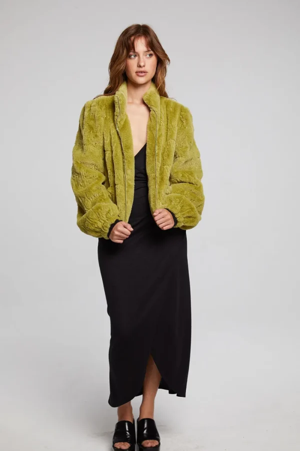 Flash Sale Puff Sleeve Green Olive Jacket Women Outerwear | Loungewear