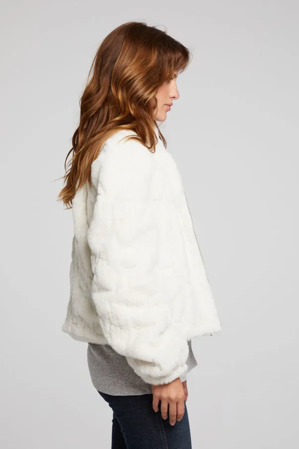 Online Puff Sleeve Starry White Jacket Women Outerwear | Loungewear