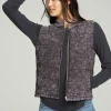 Fashion Quilted Mock Neck Puffer Vest Women Outerwear | Tops