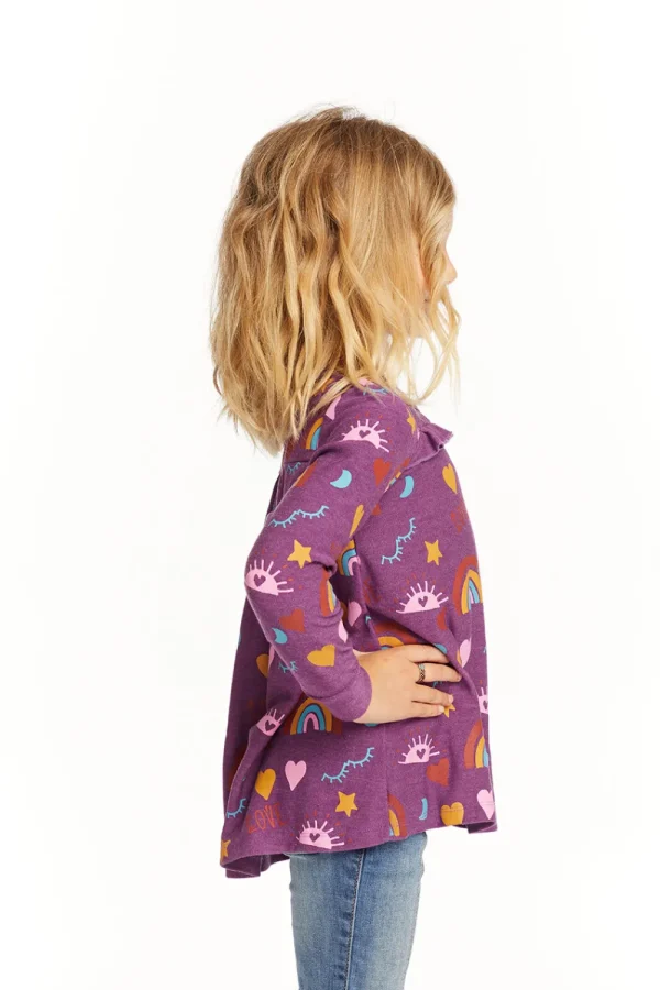 Cheap Rainbow Love Long Sleeve Kids Girls