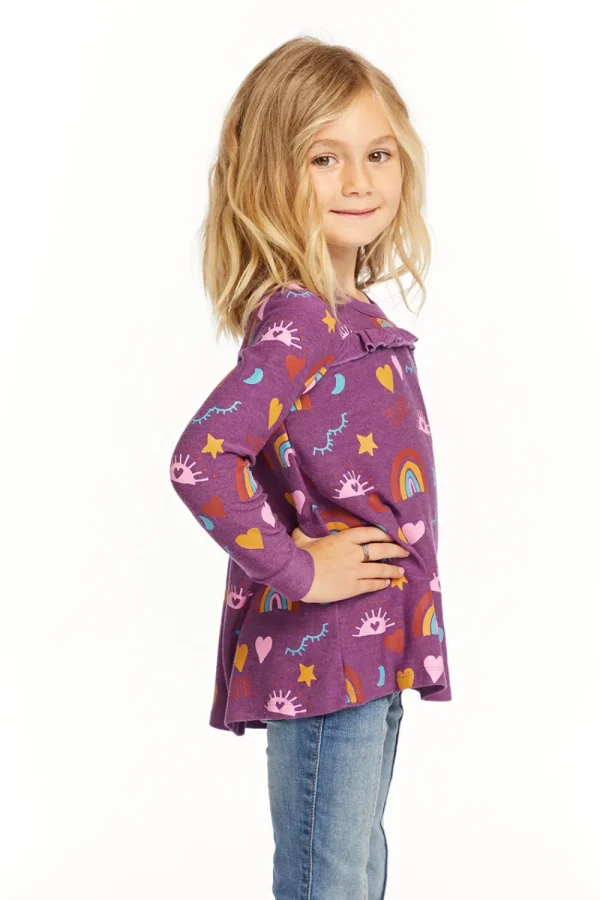 Cheap Rainbow Love Long Sleeve Kids Girls