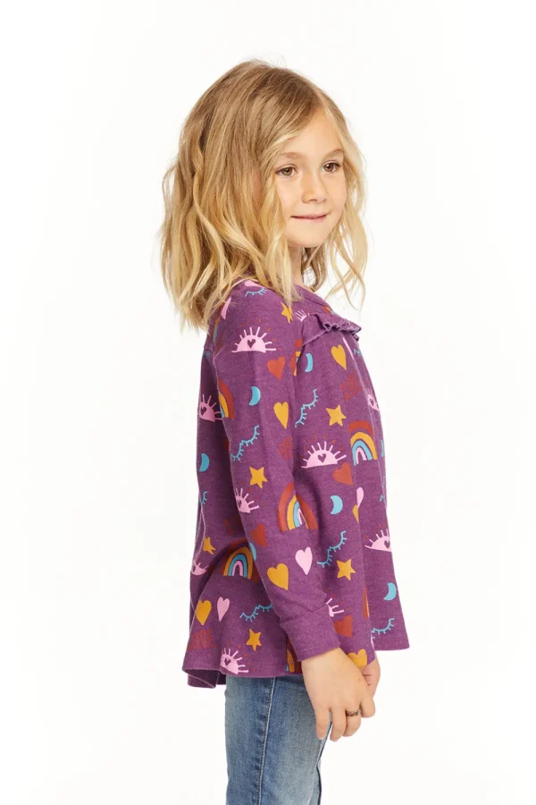 Cheap Rainbow Love Long Sleeve Kids Girls