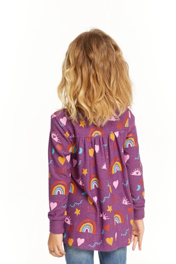 Cheap Rainbow Love Long Sleeve Kids Girls