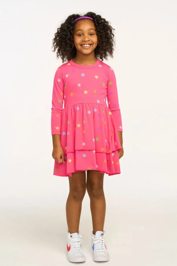 Sale Rainbow Stars Dress Kids Girls