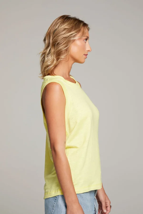 New Raw Edge Lemon Muscle Tank Women Loungewear | Tops