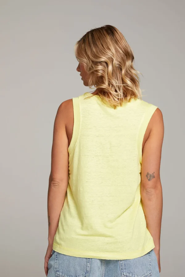 New Raw Edge Lemon Muscle Tank Women Loungewear | Tops