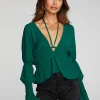 Hot Rayon Woven Deep V Top With Straps Women Loungewear | Tops