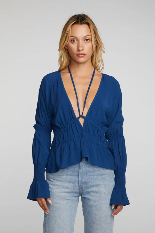 Store Rayon Woven Deep V Top With Straps Women Loungewear | Tops