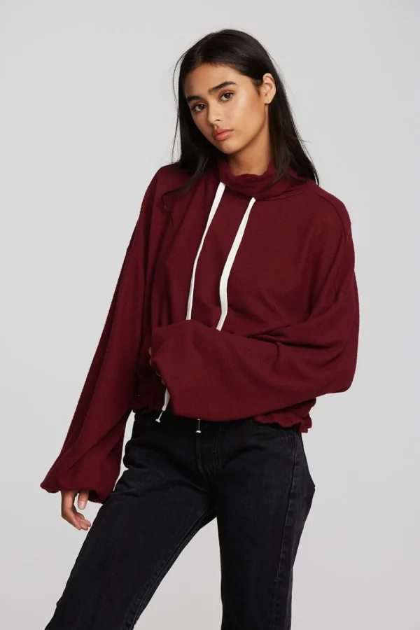 Online Recycled Bliss Knit Cropped Pullover With Elastic Waist & Sleeve Women Tops