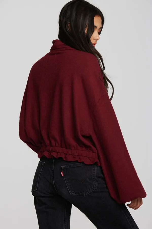 Online Recycled Bliss Knit Cropped Pullover With Elastic Waist & Sleeve Women Tops