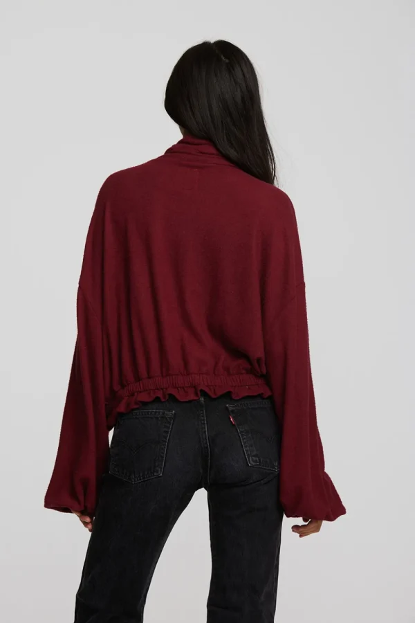 Online Recycled Bliss Knit Cropped Pullover With Elastic Waist & Sleeve Women Tops
