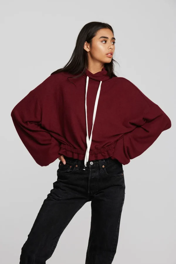 Online Recycled Bliss Knit Cropped Pullover With Elastic Waist & Sleeve Women Tops