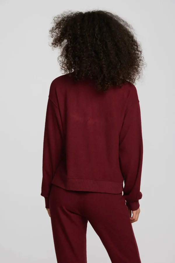 New Recycled Bliss Knit Long Sleeve Henley With Rib Women Loungewear | Tops
