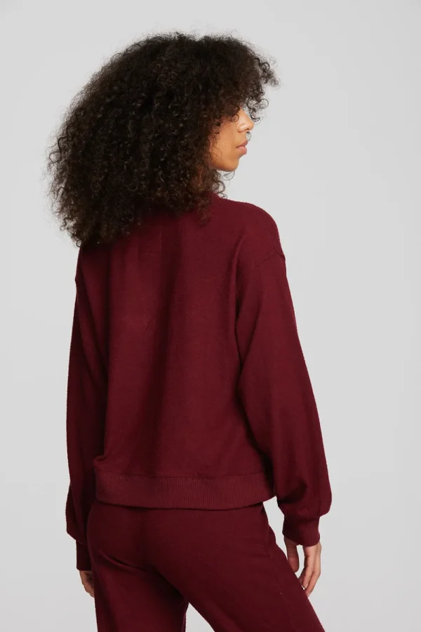 New Recycled Bliss Knit Long Sleeve Henley With Rib Women Loungewear | Tops