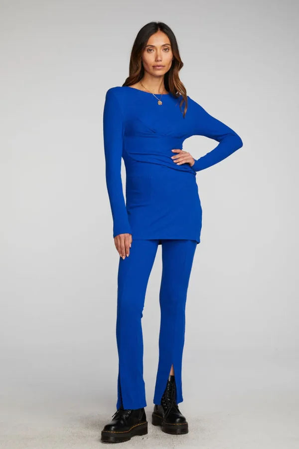 Store Recycled Love Rib Long Sleeve Tee With Crossover Styling Women Loungewear | Tops