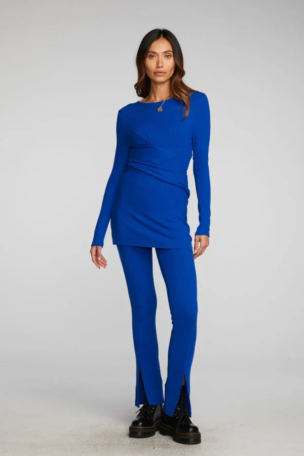 Store Recycled Love Rib Long Sleeve Tee With Crossover Styling Women Loungewear | Tops