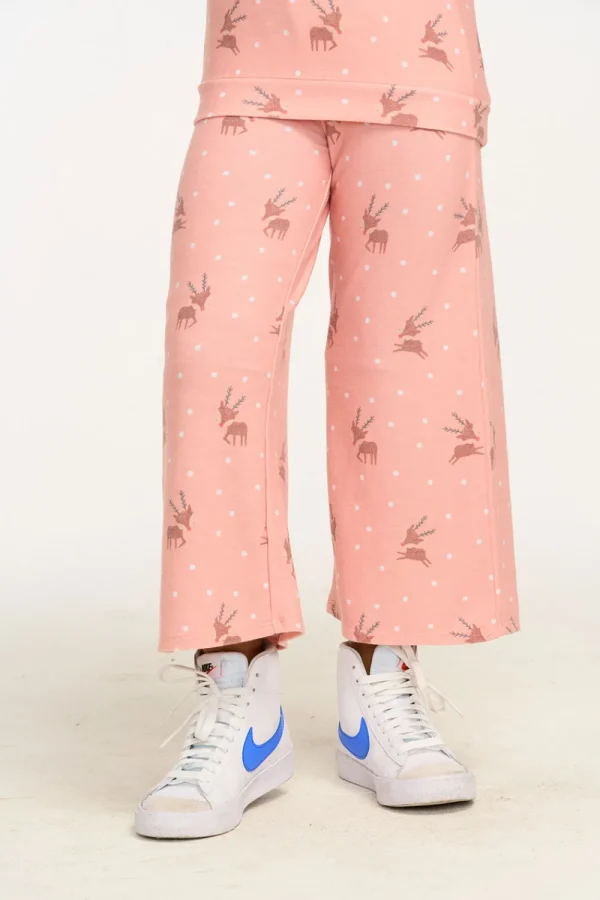 Fashion Reindeer Snow Wide Leg Pants Kids Girls