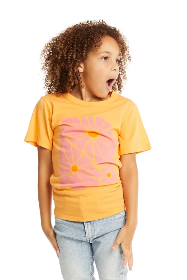Store Retro Flowers Tee Kids Girls