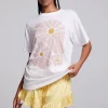 Discount Retro Flowers Tee Women Graphics | Tops