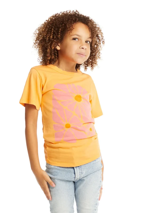 Store Retro Flowers Tee Kids Girls