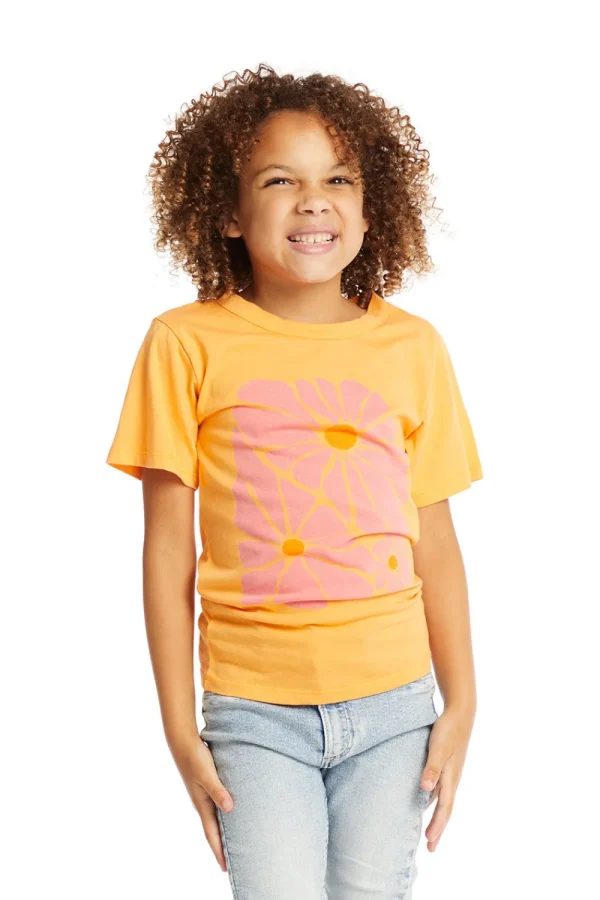 Store Retro Flowers Tee Kids Girls