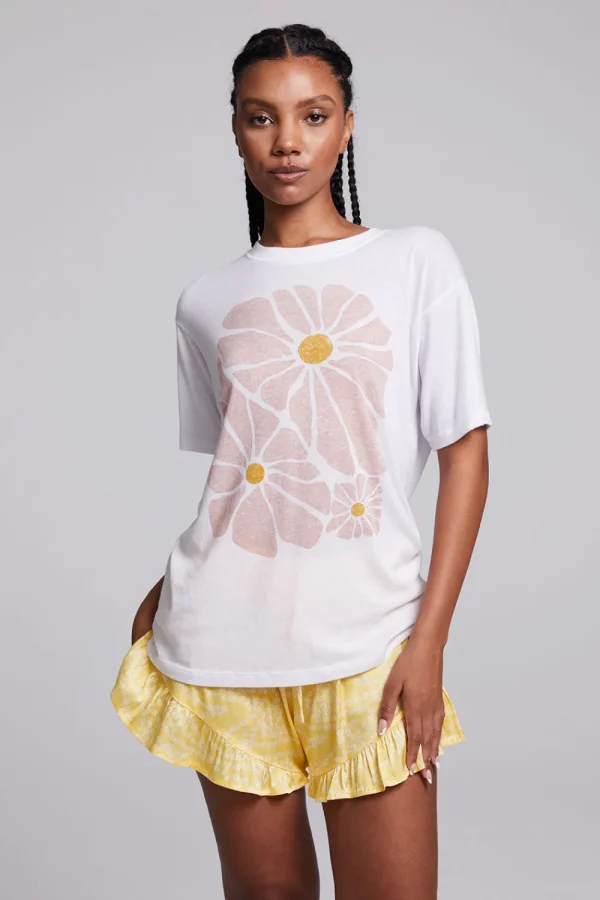 Discount Retro Flowers Tee Women Graphics | Tops