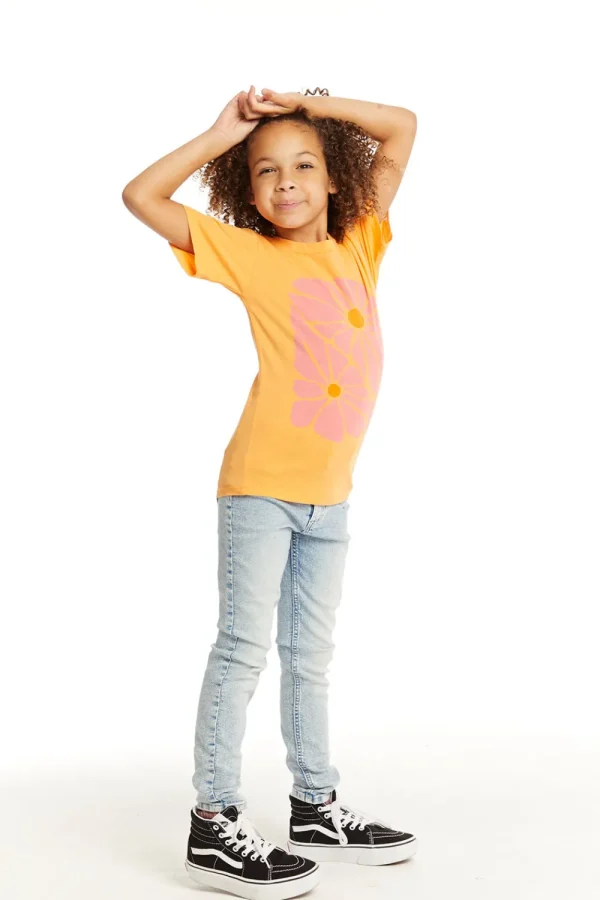 Store Retro Flowers Tee Kids Girls