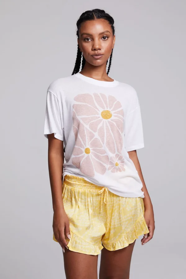 Discount Retro Flowers Tee Women Graphics | Tops