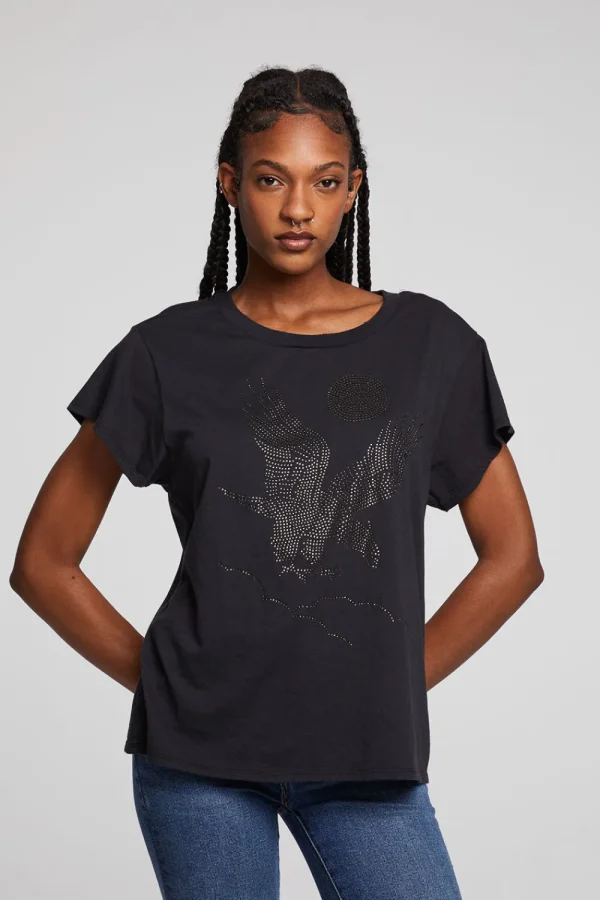 Clearance Rhinestone Eagle Tee Women Loungewear | Graphics
