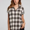 Best Sale Rhythm Americana Plaid Button Down Women Loungewear | Tops