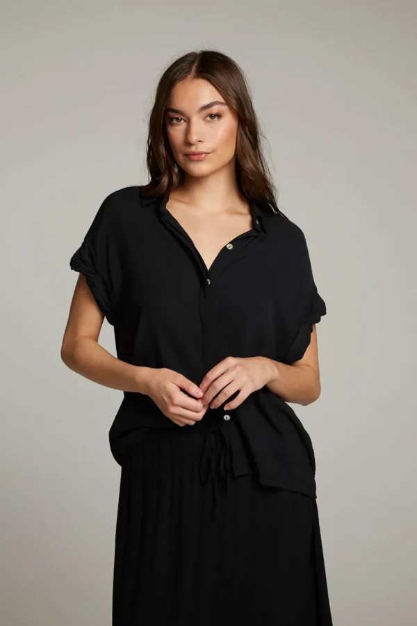 Discount Rhythmm Licorice Button Down Women Loungewear | Tops