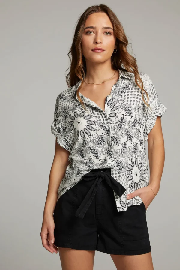 Discount Rhythmm Paisley Bandana Button Down Women Loungewear | Tops