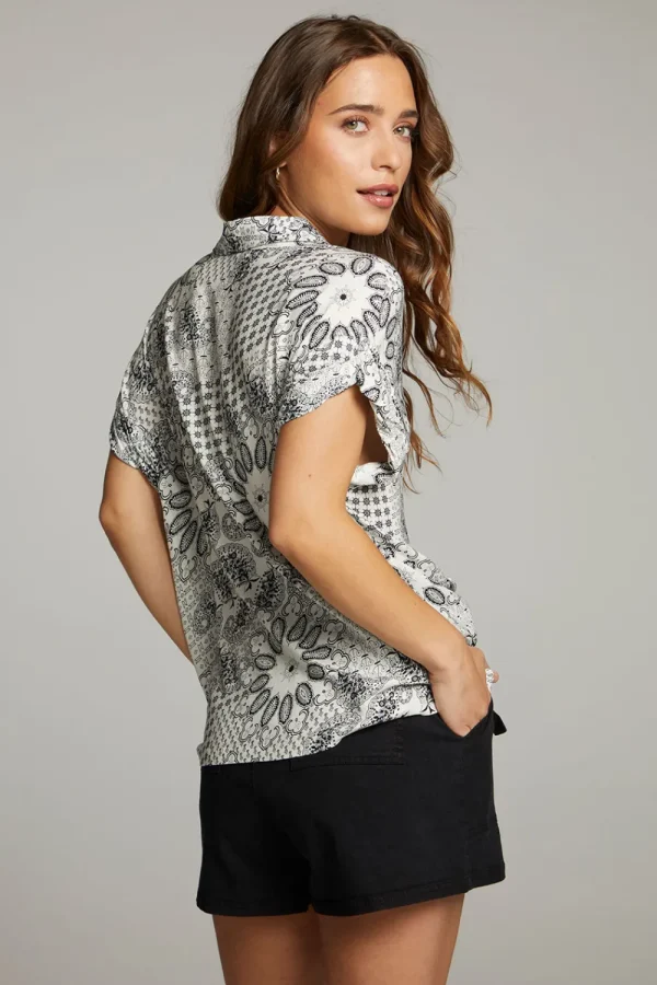 Discount Rhythmm Paisley Bandana Button Down Women Loungewear | Tops