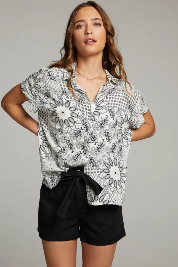 Discount Rhythmm Paisley Bandana Button Down Women Loungewear | Tops