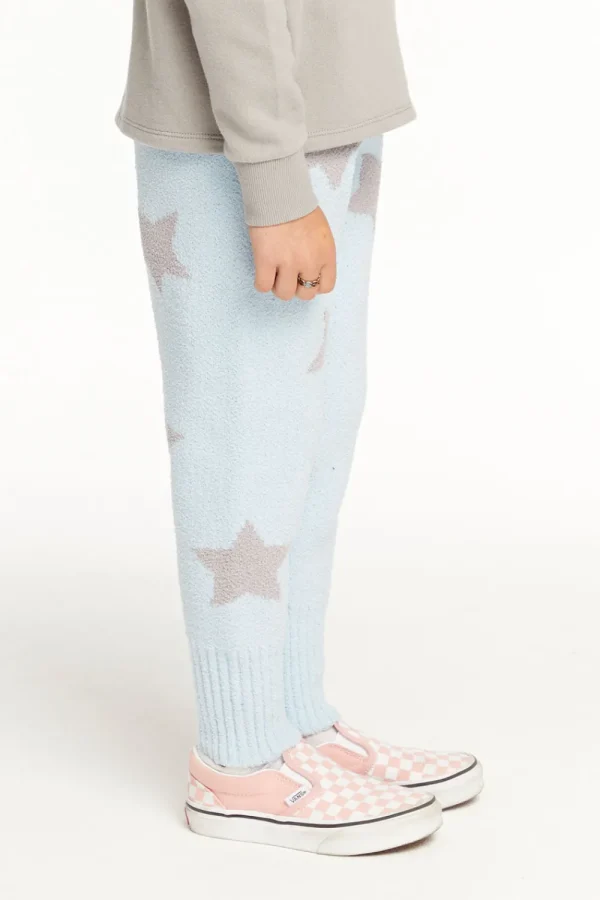 Hot Ribbed Panel Lake Star Legging Kids Girls