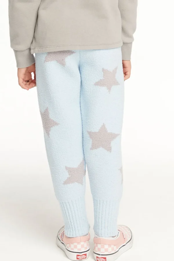 Hot Ribbed Panel Lake Star Legging Kids Girls