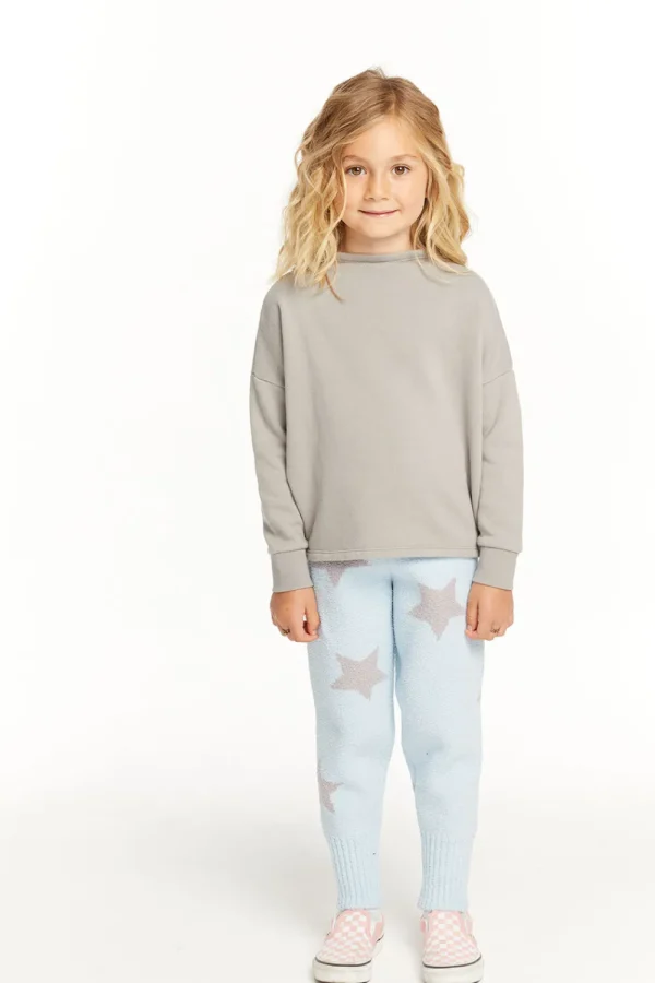 Hot Ribbed Panel Lake Star Legging Kids Girls
